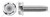 #10-32 X 1" Trilobe Thread Rolling Screws for Metals, Hex Indented Washer Head, 18-8 Stainless Steel, Passivated and Waxed