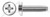 #10-32 X 1/2" Trilobe Thread Rolling Screws for Metals, Pan Phillips Drive, 18-8 Stainless Steel, Passivated and Waxed