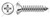 #12 X 1-1/4" Self-Tapping Sheet Metal Screws, Type "AB", Oval Phillips Drive, Stainless Steel