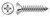 #4 X 3/4" Self-Tapping Sheet Metal Screws, Type "AB", Oval Phillips Drive, Stainless Steel