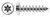 #6 X 1/2" Self-Tapping Sheet Metal Screws, Type "A", Pan 6Lobe Torx(r) Drive, Stainless Steel