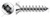 #12 X 2" Self-Tapping Sheet Metal Screws, Type "A", Flat Phillips/Square Combo Drive, Stainless Steel