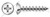 #8 X 3/8" Self-Tapping Sheet Metal Screws, Type "A", Oval Undercut Phillips Drive, Stainless Steel