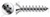 #10 X 3" Self-Tapping Sheet Metal Screws, Type "A", Flat Phillips Drive, AISI 316 Stainless Steel