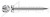 #8-15 X 3/4" Self-Piercing Screws, Hex Slotted Indented Washer Head, Needle Point, A/F=1/4", Stainless Steel