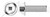 #8-32 X 1/4" Machine Screws, Round Washer Head Square Drive, Stainless Steel