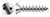 #14 X 3/4" Self-Tapping Sheet Metal Screws, Flat Countersunk Head Tamper-Resistant Drilled Spanner Drive, Type "A", Stainless Steel