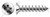 #8 X 5/8" Self-Tapping Sheet Metal Screws, Type "A", Flat Phillips Drive, 100 Degree Countersink, Stainless Steel