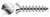 #6 X 1/4" Self-Tapping Sheet Metal Screws, Type "A", Flat Head Slot Drive, Stainless Steel