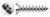 #8 X 1" Self-Tapping Sheet Metal Screws, Type "A", Flat Undercut Phillips Drive, AISI 316 Stainless Steel