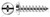 #14 X 3" Self-Tapping Sheet Metal Screws, Type "A", Pan Head Phillips/Slot Combo Drive, Stainless Steel