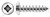 #8 X 3/4" Self-Tapping Sheet Metal Screws, Type "A", Pan Head Phillips/Square Combo Drive, Stainless Steel