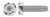 1/4"-20 X 1-1/2" Thread-Cutting Screws, Type "F", Hex Indented Washer Head, AISI 410 Stainless Steel