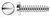 #14 X 1" Self-Tapping Sheet Metal Screws, Type "B", Pan Slot Drive, Stainless Steel