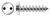 #12 X 1/2" Self-Tapping Sheet Metal Screws, Pan Head Tamper-Resistant Drilled Spanner Drive, Type "A", Stainless Steel