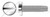 #6-32 X 1/2" Thread Cutting Screws, Type "F", Pan Slot Drive, 410 Stainless Steel