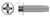 #10-32 X 3/8" Thread Cutting Screws, Type "F", Round Phillips Drive, 410 Stainless Steel