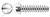 #10 X 3/8" Self-Tapping Sheet Metal Screws, Type "B", Round Slot Drive, Stainless Steel