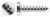 #10 X 3/4" Self-Tapping Sheet Metal Screws, Type "A", Pancake Head Phillips Drive, 410 Stainless Steel