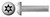 #10-24 X 3/8" Machine Screws, Button Head Tamper-Resistant 6Lobe Torx(r) Pin Drive, Stainless Steel