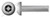 #10-24 X 1" Machine Screws, Button Head Tamper-Resistant Hex Socket Pin Drive, Stainless Steel