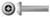 3/8"-16 X 3" Machine Screws, Button Head Tamper-Resistant Hex Socket Pin Drive, Stainless Steel