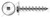 #8 X 2" Self-Tapping Sheet Metal Screws, Type "A", Truss Square Drive, Stainless Steel