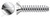 #10 X 3/8" Self-Tapping Sheet Metal Screws, Type "B", Flat Head Slot Drive, Stainless Steel