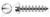 #14 X 3" Self-Tapping Sheet Metal Screws, Type "A", Round Slot Drive, Stainless Steel
