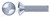 #10-24 X 1" Security Machine Screws, Oval Countersunk Head Tamper Resistant One-Way Slotted Drive, Steel, Zinc Plated