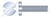 1/4"-20 X 3/4" Security Machine Screws, Flat Head Tamper Resistant Notched Spanner Drive, Steel, Zinc Plated
