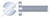 #8-32 X 1-1/2" Security Machine Screws, Flat Head Tamper Resistant Notched Spanner Drive, Steel, Zinc Plated