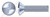 #8-32 X 1-1/4" Security Machine Screws, Oval Countersunk Head Tamper Resistant One-Way Slotted Drive, Steel, Zinc Plated