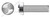 M8-1.25 X 16mm Machine Screws, Metric, Pan Head Tamper-Resistant One-Way Slotted Drive, A2 Stainless Steel
