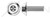 #8-32 X 1/4" Flanged Button Head Hex Socket Cap Screws, Full Thread, Stainless Steel