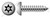 M6.3 X 25mm Self-Tapping Sheet Metal Screws, Metric, Button Head Tamper-Resistant 6Lobe Torx(r) Pin Drive, A2 Stainless Steel