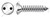 M4.2 X 13mm Self-Tapping Sheet Metal Screws, Metric, Oval Countersunk Head Tamper-Resistant Drilled Spanner Drive, A2 Stainless Steel