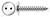 M4.2 X 19mm Self-Tapping Sheet Metal Screws, Metric, Truss Head Tamper-Resistant Drilled Spanner Drive, A2 Stainless Steel