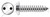 M3.5 X 38mm Self-Tapping Sheet Metal Screws, Metric, Pan Head Tamper-Resistant Drilled Spanner Drive, A2 Stainless Steel