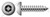 M4.2 X 25mm Self-Tapping Sheet Metal Screws, Metric, Button Head Tamper-Resistant Hex Socket Pin Drive, A2 Stainless Steel
