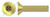 3/8"-16 X 2" Flat Head Socket Cap Screws, Brass