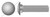 1/4"-20 X 2-1/2" Carriage Bolts, Round Head, Square Neck, Full Thread, A307 Steel, Hot Dip Galvanized