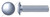 1/4"-20 X 1-1/4" Carriage Bolts, Round Head, Short Square Neck, Full Thread, A307 Steel, Zinc