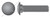 1/2"-13 X 1-1/4" Carriage Bolts, Round Head, Square Neck, Undersized Body, Full Thread, Grade 5 Steel, Plain