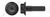 M6-1.0 X 50mm DIN 6921, Metric, Flange Bolts, Class 10.9 Steel, Black Phosphate