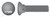 5/8"-11 X 2-3/4" Plow Bolts, Dome Head, #3 Head, Head Width=1.2", Full Thread, Grade 8 Steel, Plain