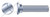 1/2"-13 X 2-1/2" Plow Bolts, Flat Head, #3 Head, Full Thread, Grade 5 Steel, Zinc