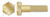 3/8"-16 X 3/4" Hex Head Cap Screws Bolts, Coarse Thread, Grade 5 Steel, Yellow Cadmium Plating, MS90725, DFARS
