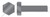 3/8"-16 X 1" Machine Bolts, Hex Head, Full Thread, A307 Steel, Plain