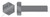 1/2"-13 X 2" Machine Bolts, Hex Head, Full Thread, Grade 5 Steel, Plain